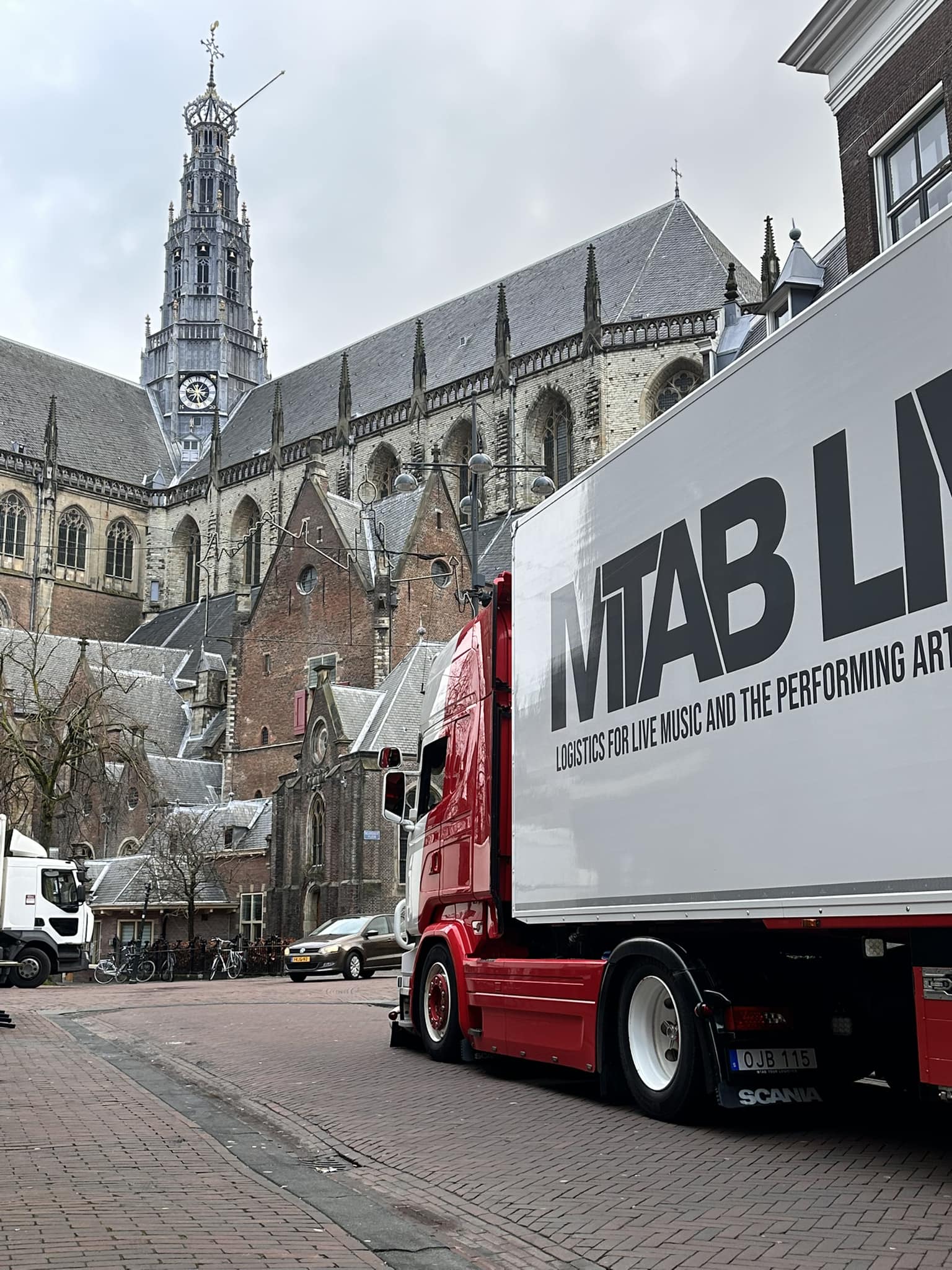 MTAB LIVE lastbil i Haarlem, Nederländerna – europeisk eventlogistik